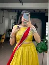 Lnb1766 Micro Crepe Chanderi Navratri Lehenga Choli